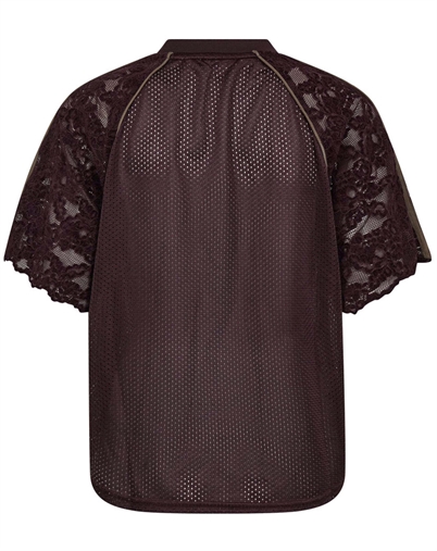 Co'Couture - Trey CC Lace T-shirt - Walnut